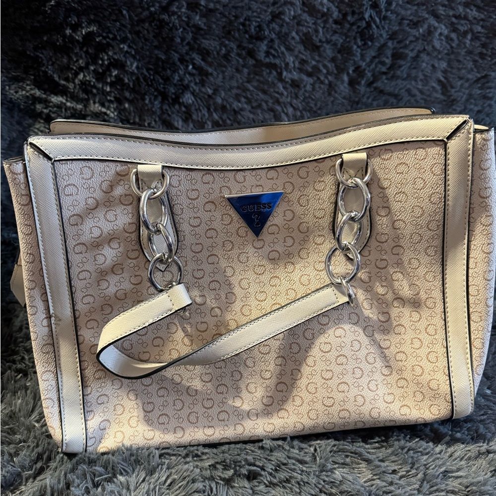 GUESS Beige Tote Bag